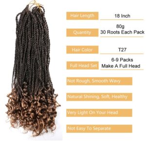 Curly ends senegalese twist briaids